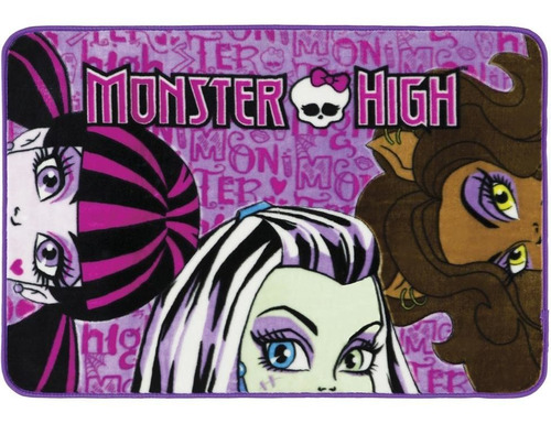 Tapete Infantil Monster High Raschel Toque Super- Jolitex