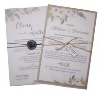 Comprar 60 Invitaciones Completas Bodas, Bautizo, 15 Años, Cumpleañ
