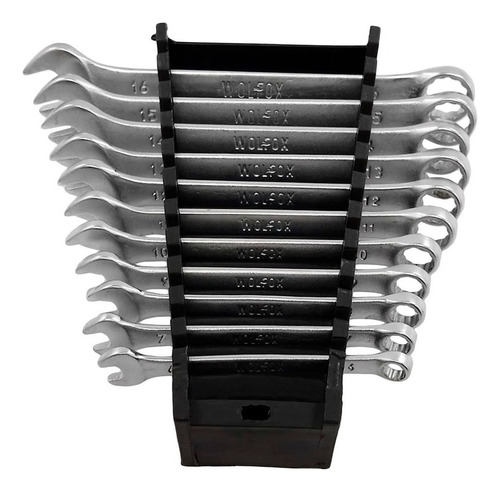 Juego Llaves Combinadas Metricas 11pzas 6-16mm Wf0202 Wolfox