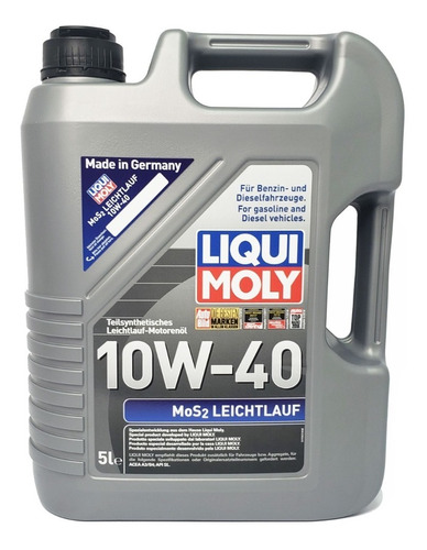 Aceite Motor Liqui Moly 10w40 Mos2 Leichtlauf 5 Lt Semi Sint