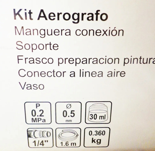 Imagen 3 de 7 de Kit Aerografo Neumatico Para Pintar + Accesorios Bppkit