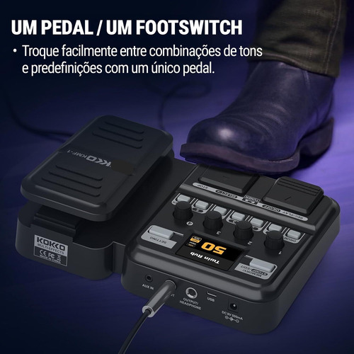 Ruiyue Guitar Multi-effects Processor Com Pedal De