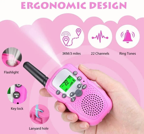 . Walkie Talkie Set 2 Radio For Niños Con Alcance 8km