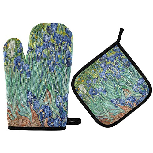 Vincent Van Gogh Flowers Oven Mitts And Pot Holders Oil...