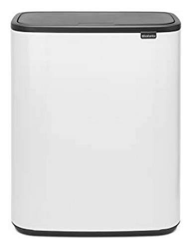 Brabantia Bo Touch Bin Xl, 60l, 1 Cubo Interior, Blanco