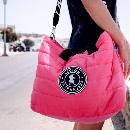 Tote Shopper Xl Diamond Rap Rosa