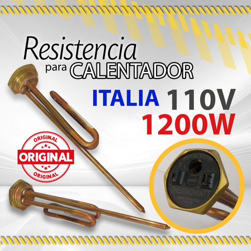 Resistencia P Calentador 1200w Italia Original 110v / 10133