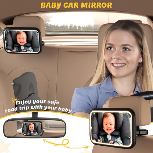 Espejo Retrovisor Para Coche De Bebé Con Mando A Distancia,