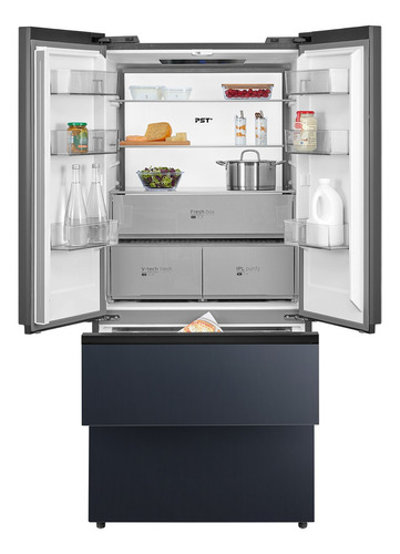Refrigerador French Door No Frost 474 Lt Mdrfd705bie70 Midea Color Grey