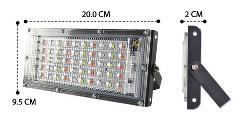 Imagen 7 de 10 de Pack X 4 Reflector Led Blanco 50w Bajo Consumo Exterior