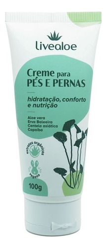 Creme Para Pés E Pernas 100g - Livealoe