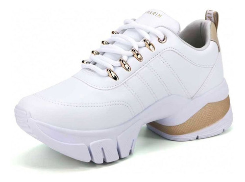 Imagem 2 de 5 de Tênis Feminino Ramarim Dad Chunky Sneaker 2180103 Dourado