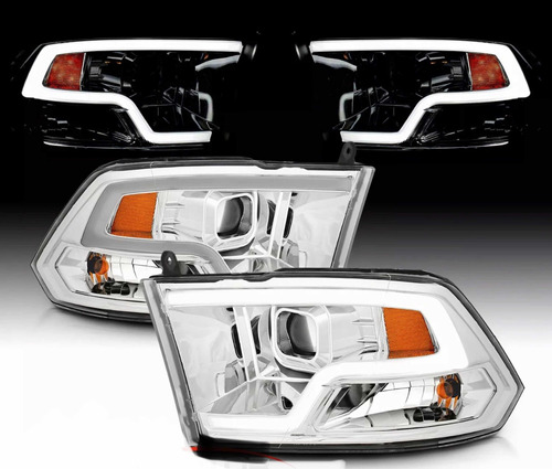 Faros Led/lupa Dodge Ram 2009 2010 2011 2012 2013-2014 Cromo