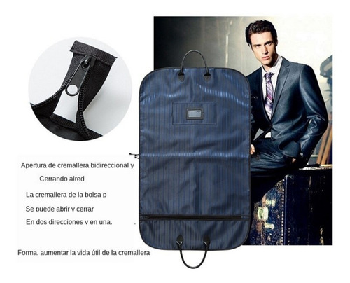 Imagen 3 de 6 de Bolso Con Manijas Porta Traje Foldable Tela Mango Cuero
