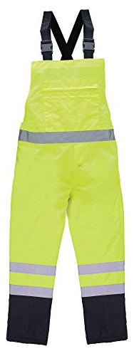 Pantalon, Erb 63141 S860bib Clase E Bib Rain Pants, Hi-viz L