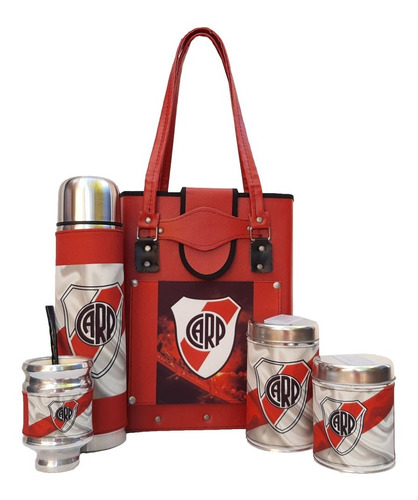 Set Matero Equipo Kit De Mate, River Plate M3 P/g, Marbry