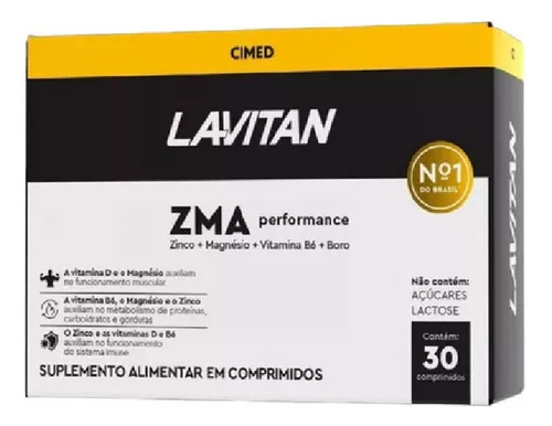 Lavitan ZMA Performance Polivitamínico 30 Comprimidos Sabor Without flavor