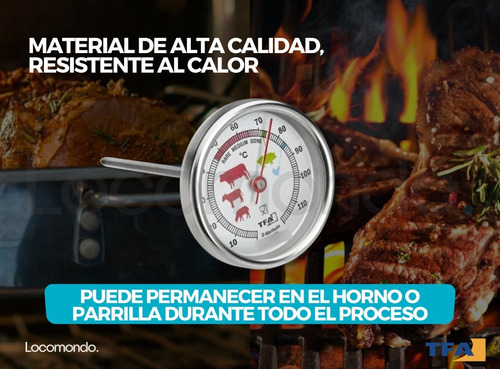Imagen 5 de 7 de Termómetro Para Carne Asado Cocina Asador Chef