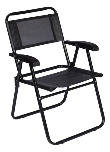 Silla Plegable Master En Acero Negra Mor