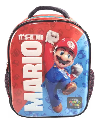 Mochila Back Pack Escolar De Kinder The Super Mario Bros Movie En 3d Hardshell