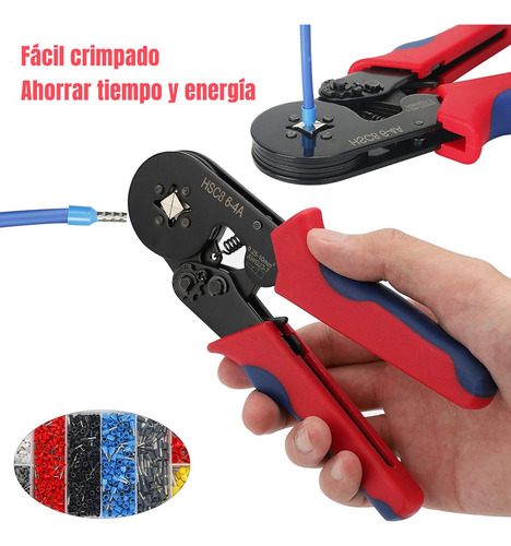 Crimpadora De Terminales Kit 1250 Piezas, Pinza Crimpadora