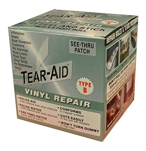 Kit De Reparación De Vinilo Tear-aid, Rollo De 3 Pulgadas X