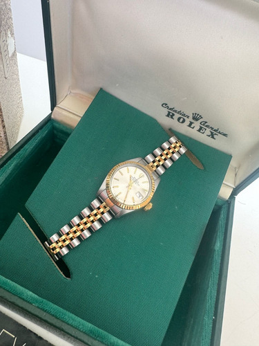 Reloj Rolex Dama Combinado Full Set Ref. 6917 26 Mm 1980 Plateado Y Dorado Dorado Beige (Usado)