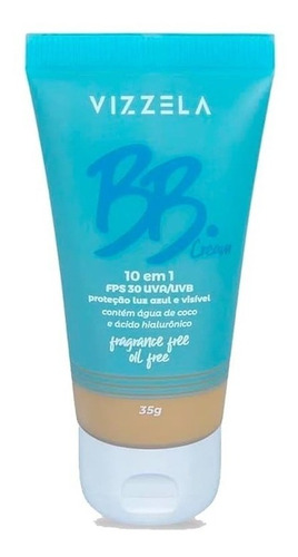 Base de maquiagem em creme Vizzela BB Cream Cores Vizzela Maquiagem Vegana BB Cream Vizzela Vegano Fps 30 tom 4