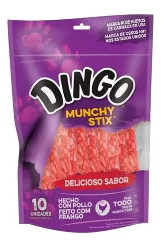 Golosina Dingo Munchy Stick 10und Snack Alimento Para Perro 