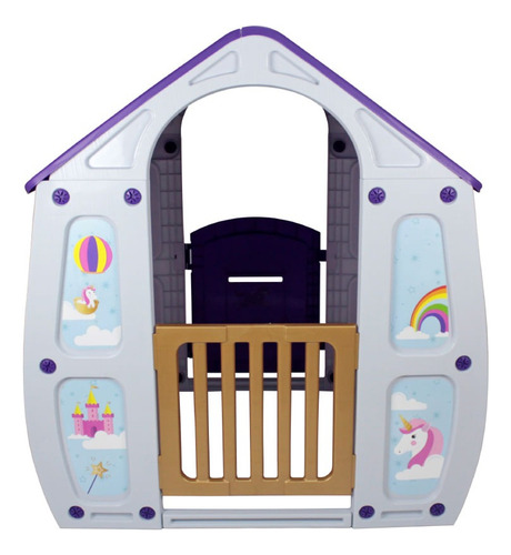 Casinha De Brinquedo Infantil Unicórnio Bel Cor Colorida