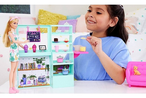 Barbie Cute N Cozy Cafe Mas De 22 Accesorios Hkt94 Mattel