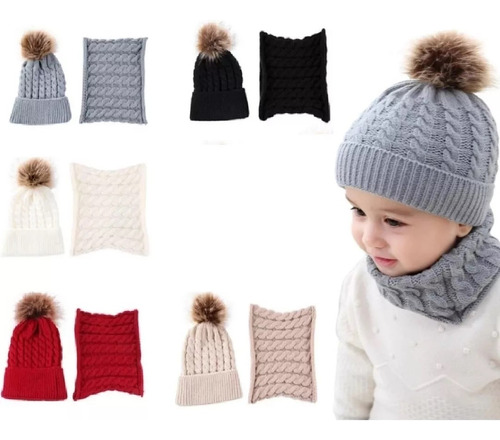 Gorro Bufanda Bebe Niño Niña Unisex Alta Calidad 