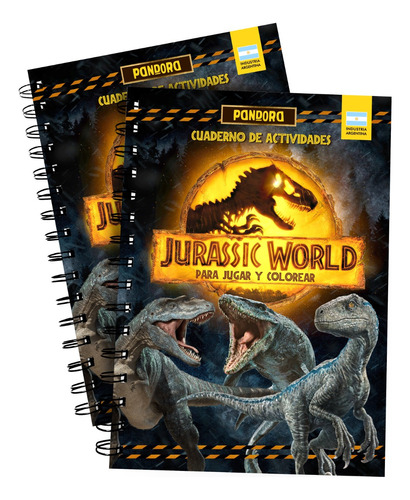 Cuaderno Jurassic World Para Jugar Y Colorear Dinosaurios 