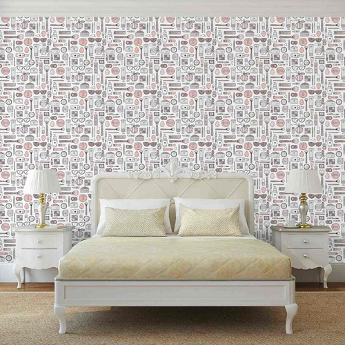 Imagem 3 de 3 de Papel De Parede Adesivo Maquiagem 270x57cm