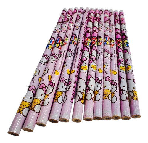 Paquete 12 Lápices Diseño Hello Kitty Kuromi