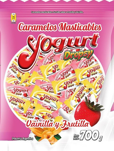 Caramelos Masticables Dropsy Frutilla X700g 100u 