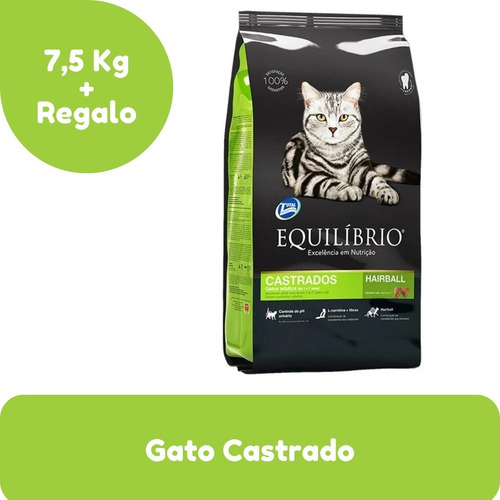 Equilibrio Gato Castrado 7.5kg Con Regalo