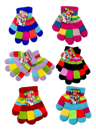 Guantes Coloridos De Niños Para El Frío, Varios Colores.