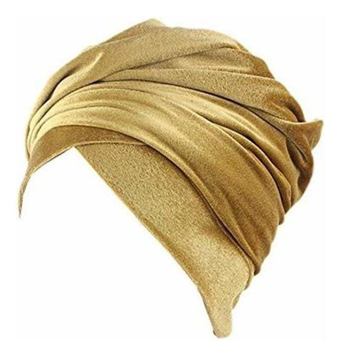 Diademas - Qhome Luxury Pleated Velvet Turban Hijab Head Wr