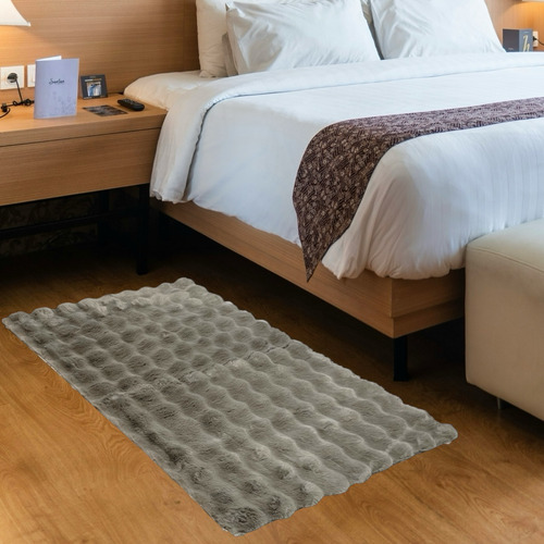 Alfombra Afelpada 118x80 Cm Tapete Suave Para Sala Y Cuarto Café