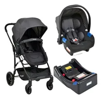 Comprar Conjunto Carrinho De Bebê Convert - Dark Gray - Burigotto Cor Dark grey Cor do chassi Preto