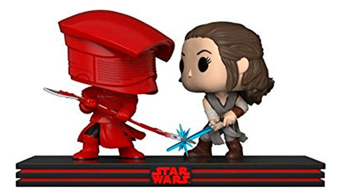 Boneco Funko Pop Star Wars - Moments The Last Jedi Rey & Pra