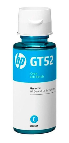 Botella Tinta Original Hp Gt52 Para Impresora Color Azul