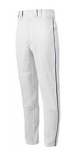 Pantalones Mizuno Premier Juvenil Hilo De Béisbol, White-nav