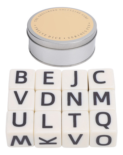 Juego De Dados Clásico Con 12 Letras Inglesas De Seis Caras