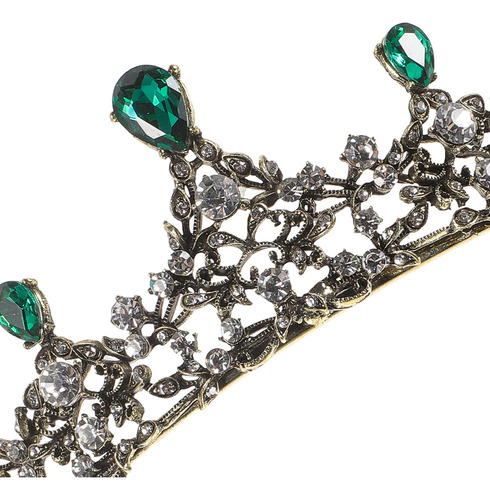 Diadema De Boda Con Forma De Corona De Novia Verde, Delicado