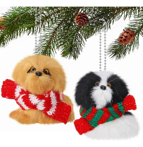 2 Piezas De Adorno De Navidad Para Perro Gato Mini Adorno De