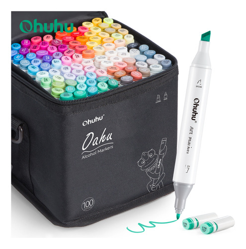 Juego De Rotuladores Ohuhu Oahu De 100 Colores Alcohol Art