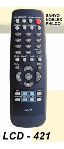 Imagen 2 de 4 de Control Remoto Lcd-421 Lcd Led Smart Para Sanyo Noblex