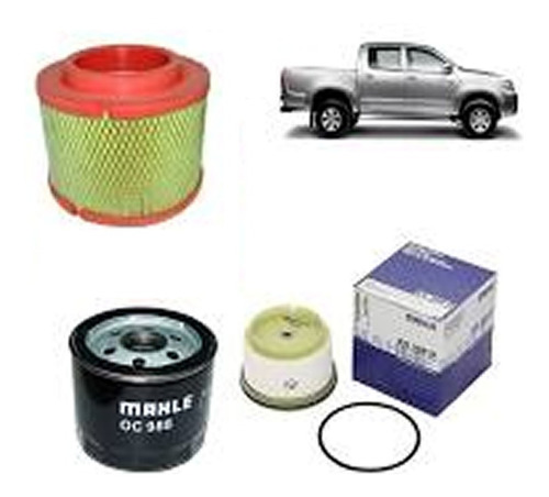 Kit Filtros Mahle Toyota Hilux 2.5 D4d Motul 8100 Xcess 5w40